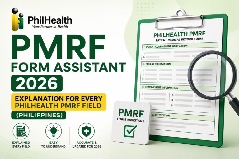 PMRF Form Assistant 2026: Explanation for Every PhilHealth PMRF Field (Philippines) 2026