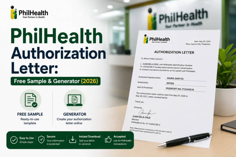 PhilHealth Authorization Letter 2026: Sample Templates & Guide