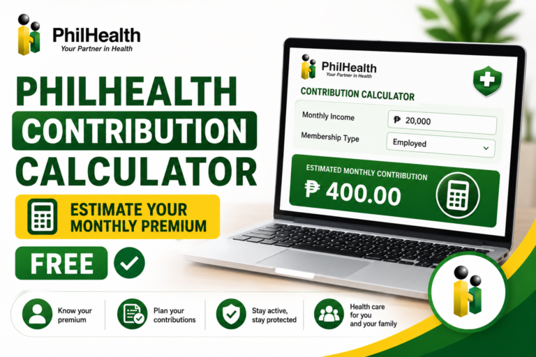 PhilHealth Contribution Calculator — Estimate Your Monthly Premium (Free)