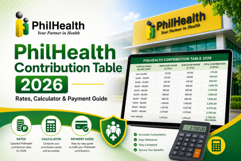 PhilHealth Contribution Table 2026: Rates, Calculator & Payment Guide