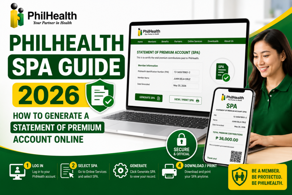 PhilHealth SPA 2026: How to Generate a Statement of Premium Account Online